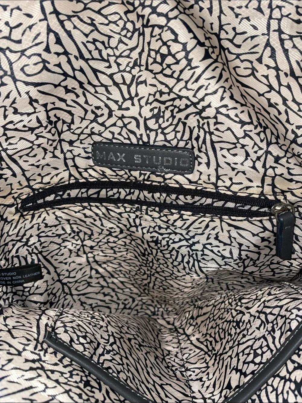 Max Studio Quilted Camouflage Backpack Tote in Green and Brown